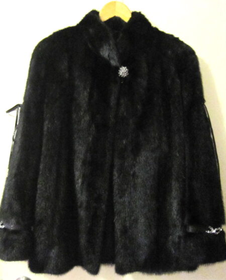 SAGA FURS Black Natural Mink Coat