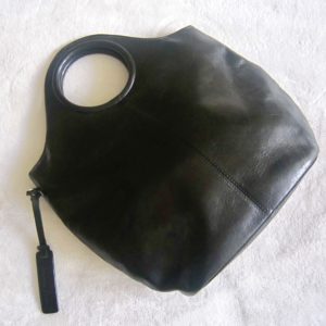 Sabrina Scala Black Leather Bag
