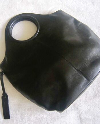 Sabrina Scala Black Leather Bag