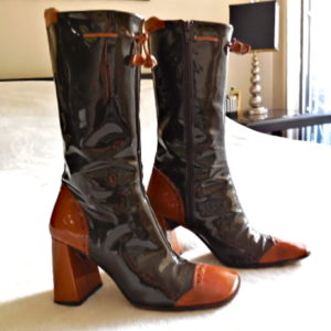 Stephanie De Raucourt Patent Leather Boots