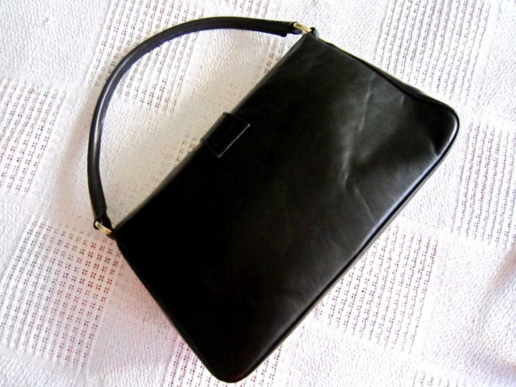 Valentina Black Leather Shoulder Bag