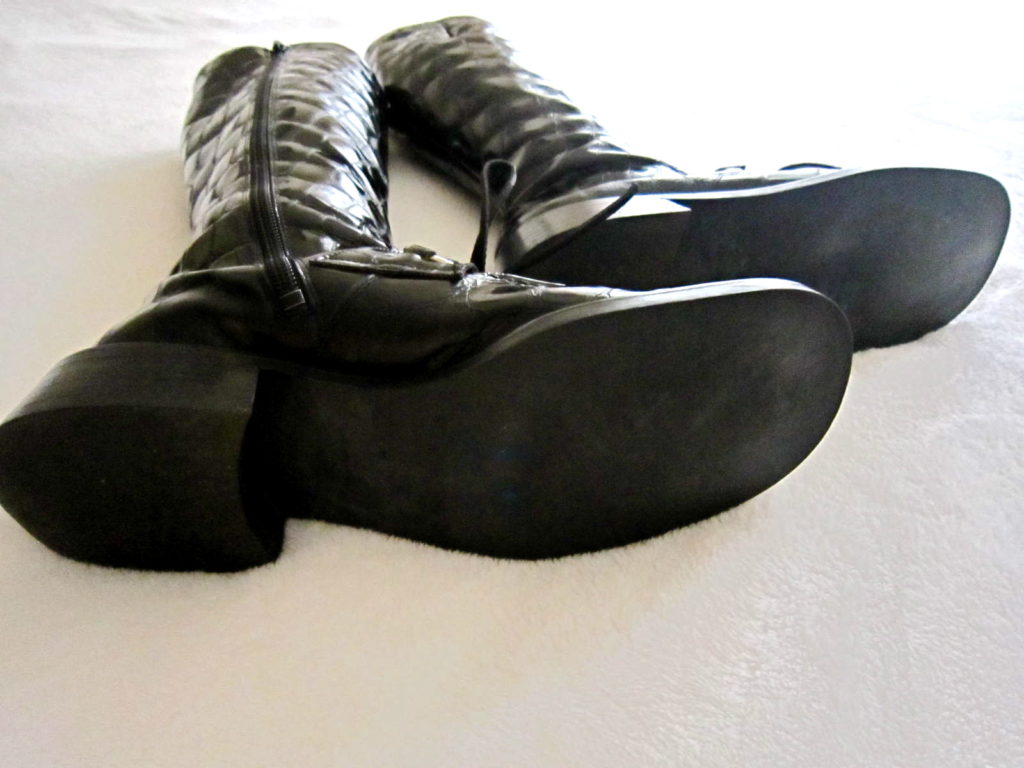 Vic Matie Black Croc Patent Leather Boots