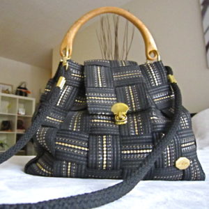 Vintage Fiona Black Shoulder Bag