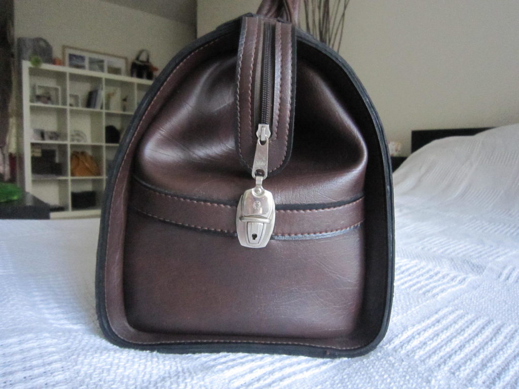 Vintage Large Brown Boston Bag