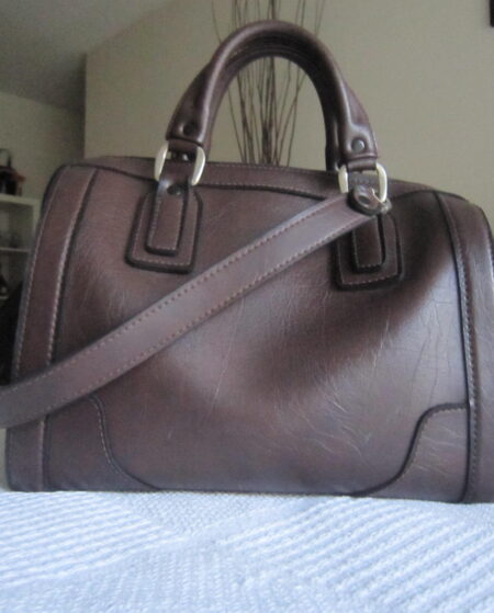 Vintage Large Brown Boston Bag