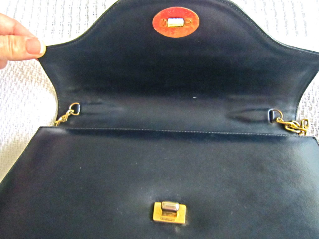 Vintage Navy Lambskin Classic Jumbo 2.55 Chain Bag