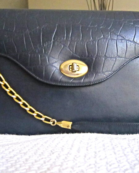 Vintage Navy Lambskin Classic Jumbo 2.55 Chain Bag