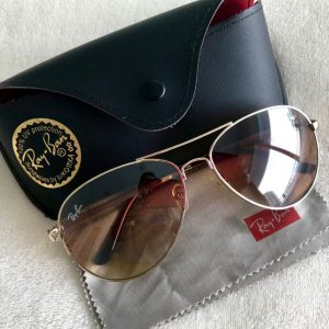 Ray-Ban Gold + Brown Aviator Sunglasses