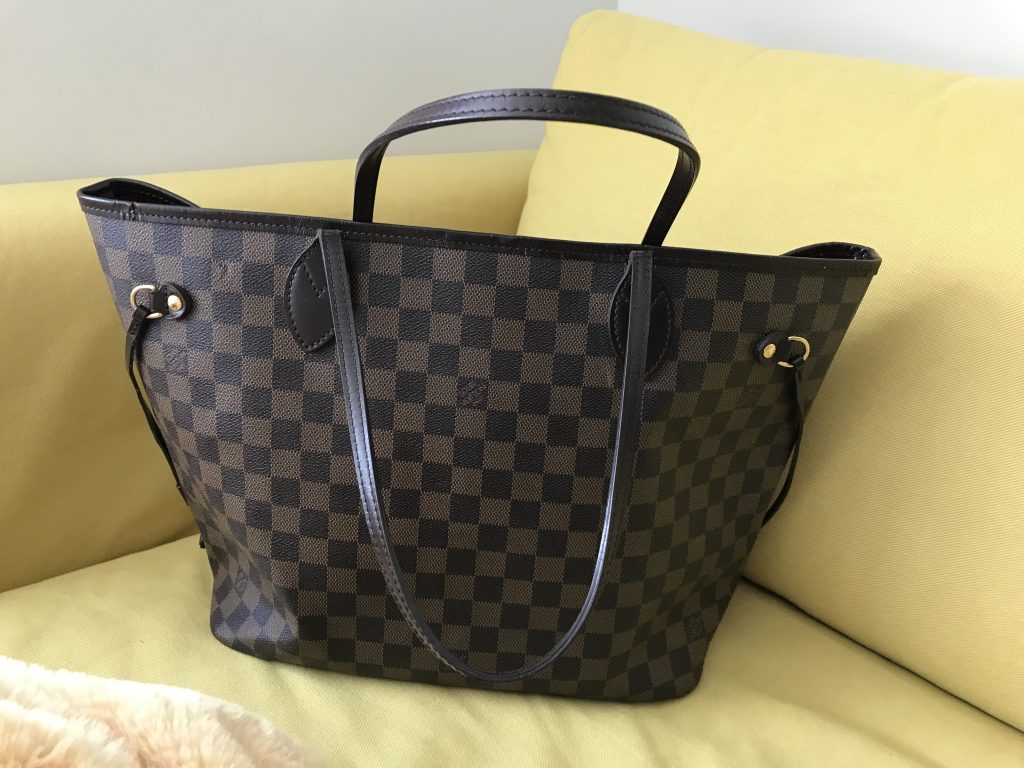 Neverfull MM Damier Ebene Tote Handbag