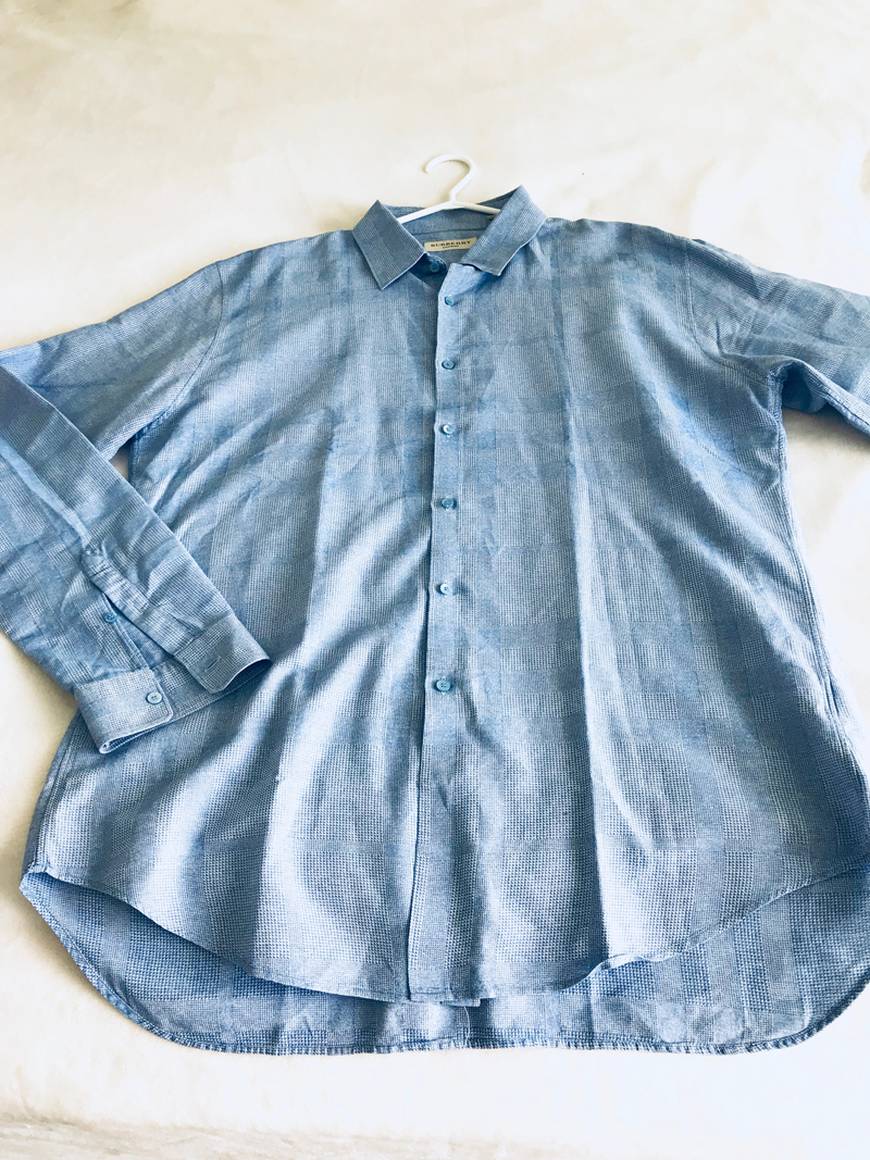 Burberry London Check Pale Blue Dress Shirt - XXL