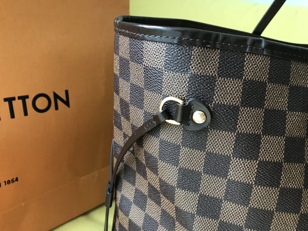 Louis Vuitton Neverfull GM Damier Ebene Tote Handbag