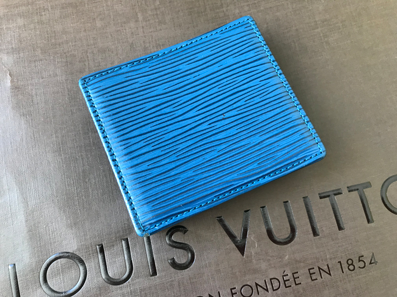 Louis Vuitton Louis Vuitton Porte Monnaie Boite Blue Epi Leather Coin