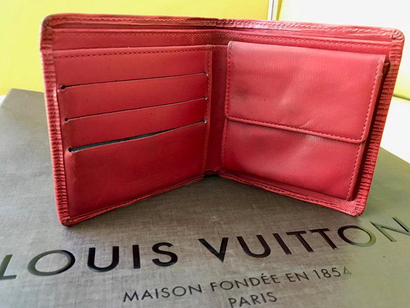 Louis Vuitton Red Epi Leather Marco Bi-fold Wallet