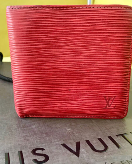 Louis Vuitton Red Epi Leather Marco Bi-fold Wallet