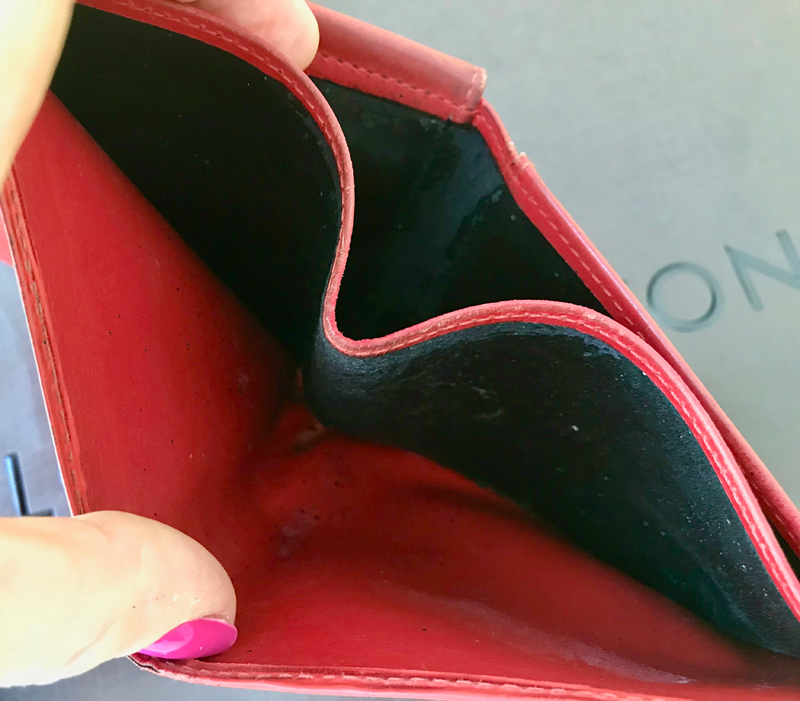 David August Luxury Genuine EPI Leather Bi-Fold Wallet Red