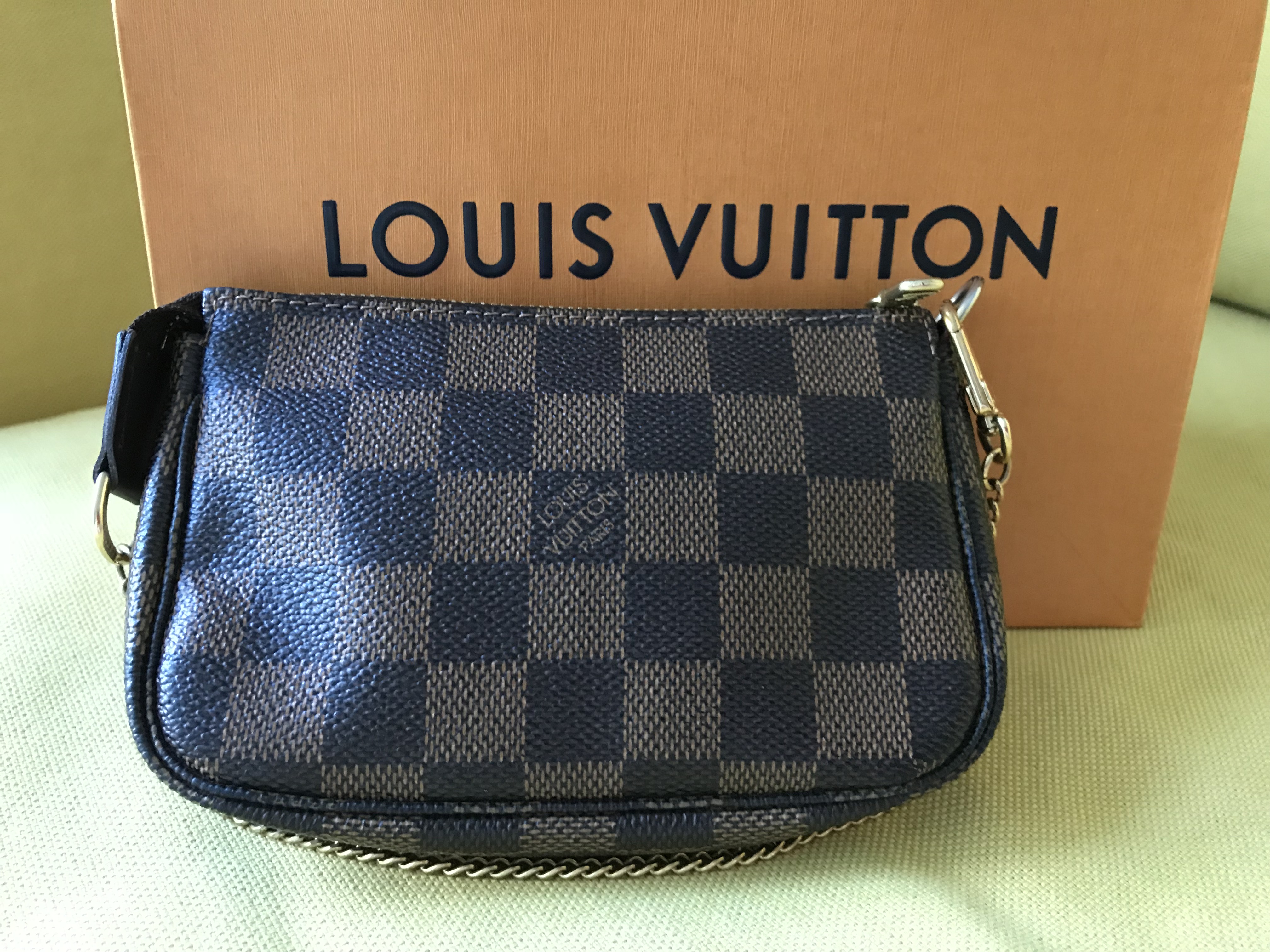 Louis Vuitton Damier Canvas Trunks & Bags Mini Pochette Accessories