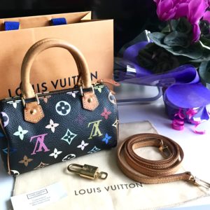 Louis Vuitton Brown Monogram Mini HL Speedy Leather Cloth ref.1011683 -  Joli Closet