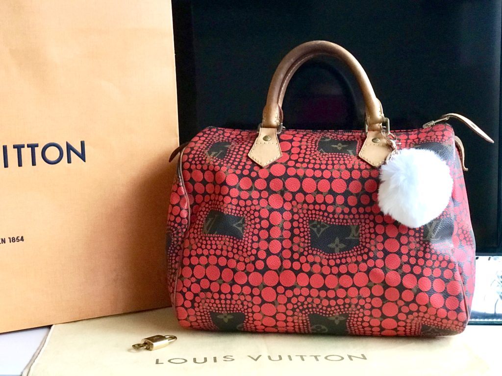 Yayoi Kusama Red Speedy 30 Handbag