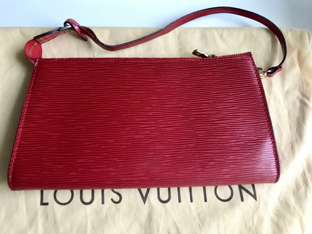 Red Epi Leather Pochette Handbag