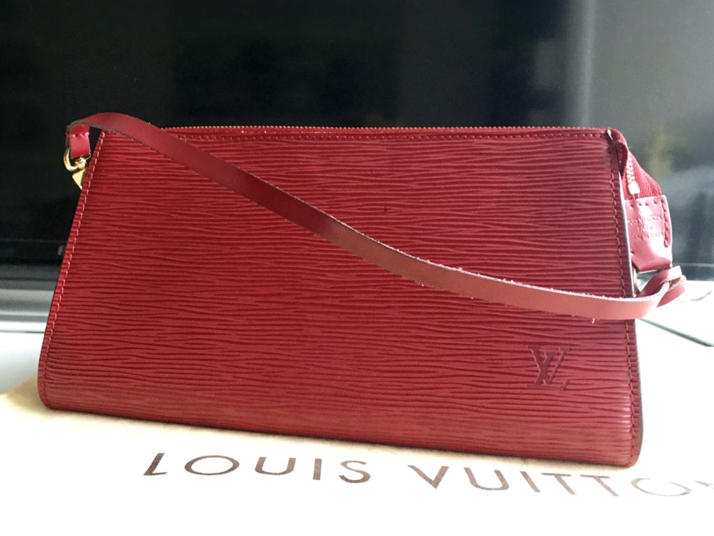 Red Epi Leather Pochette Handbag