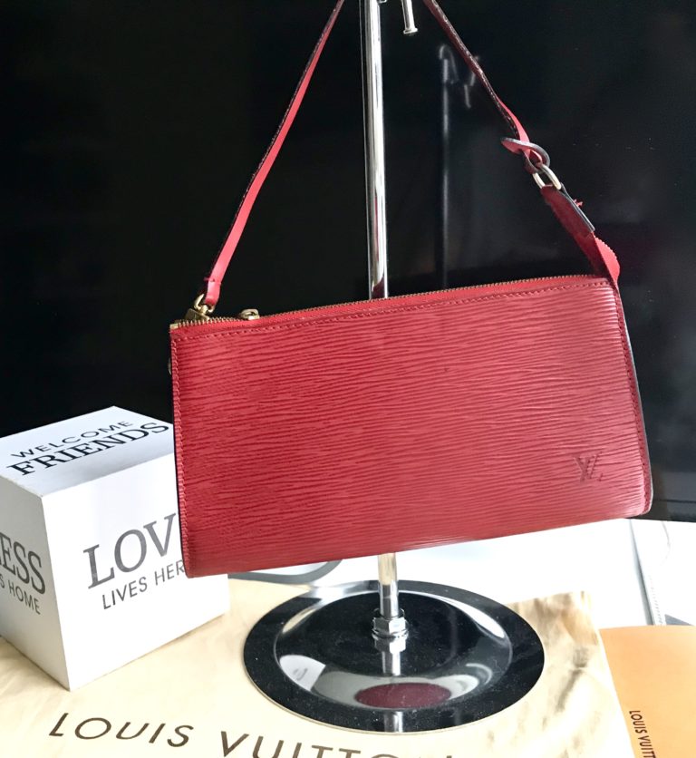 louis vuitton red epi leather bag