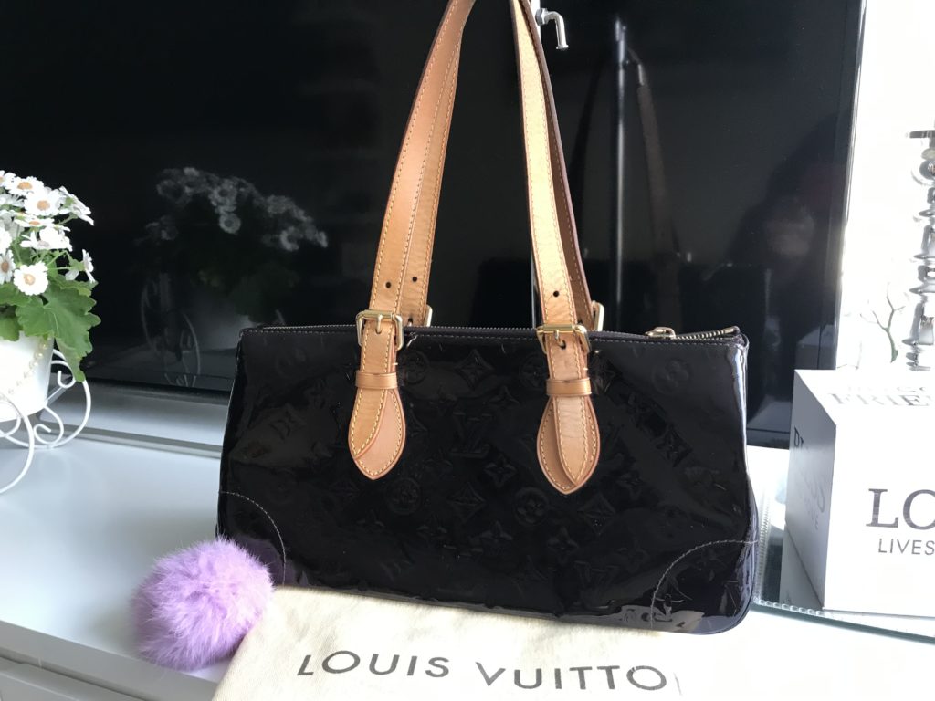 Louis Vuitton Rosewood Avenue Amarante Vernis Leather Handbag