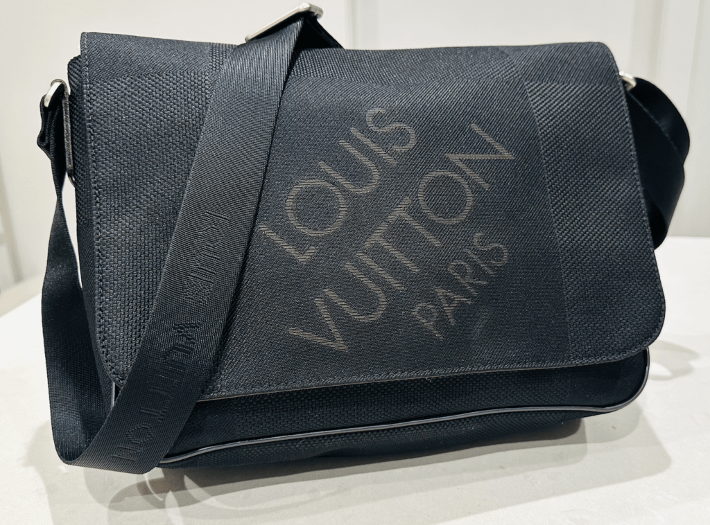 Louis Vuitton Damier Geant Signature Black Messenger Bag