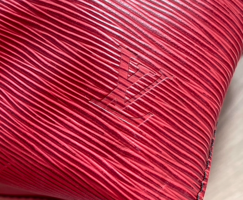 AUTHENTIC PRE OWNED LOUIS VUITTON RED EPI Leather KEEPALL 50