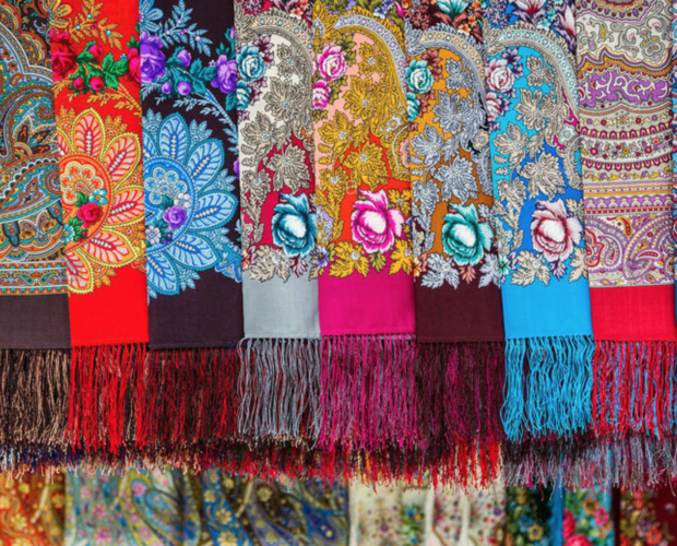 Russian Pavlovo Posad wool shawls are known for its old traditions and finest elegance all over the world!