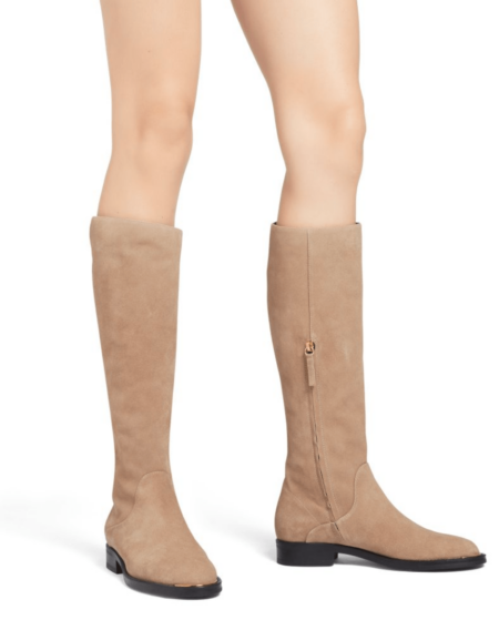 Authentic La Canadienne Tall Suede Boots in Biscotti Beige