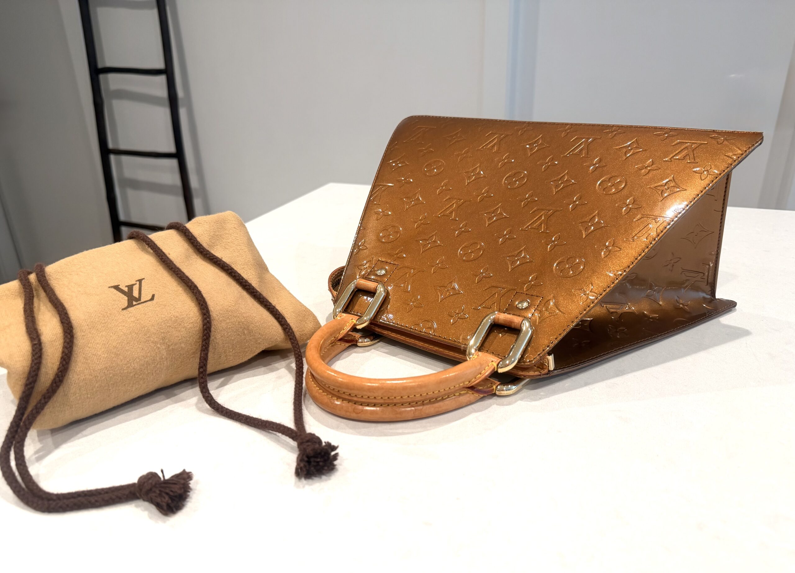 Forsyth Bronze Monogram Vernis Handbag — image 11