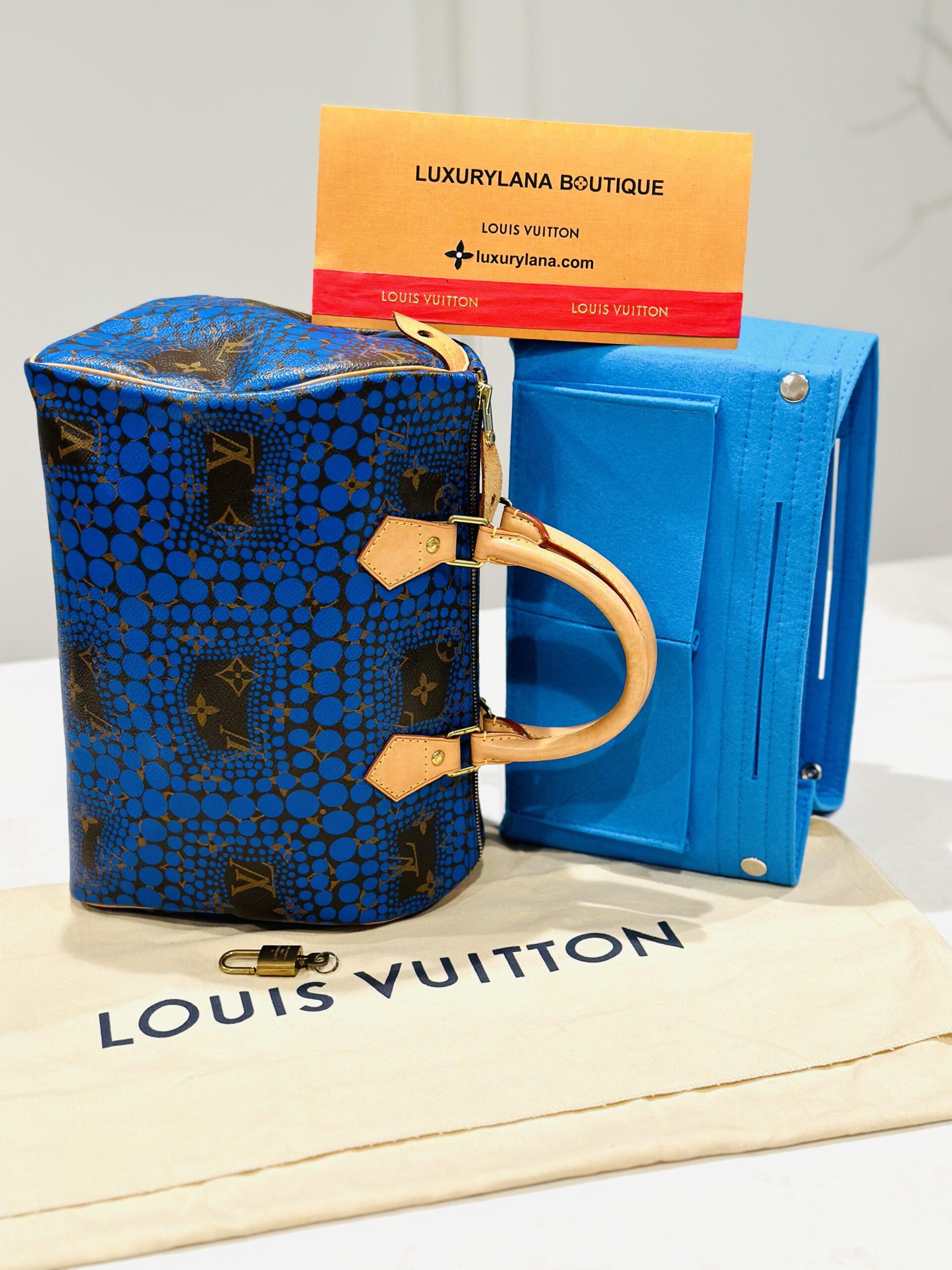 Yayoi Kusama Monogram Speedy 30 Royal Blue — image 6