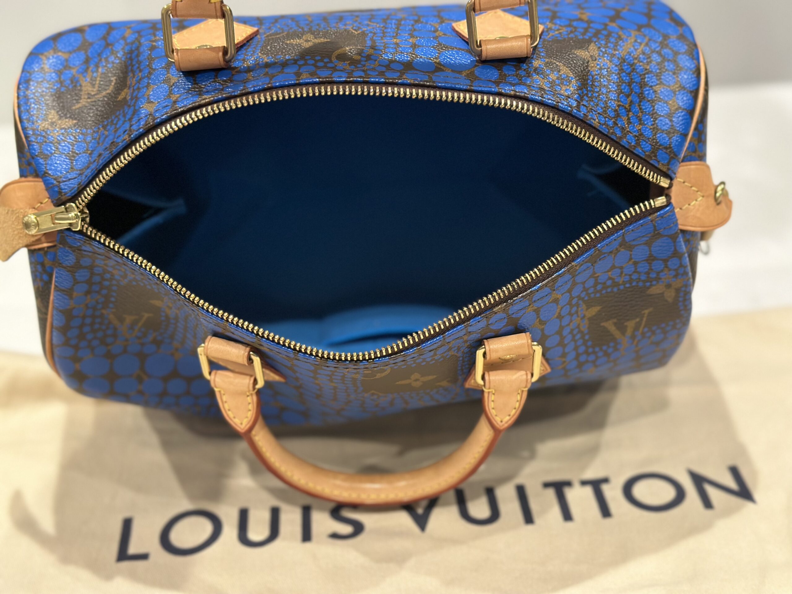 Yayoi Kusama Monogram Speedy 30 Royal Blue — image 12