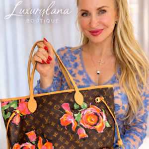 Monogram Stephen Sprouse Roses Neverfull MM