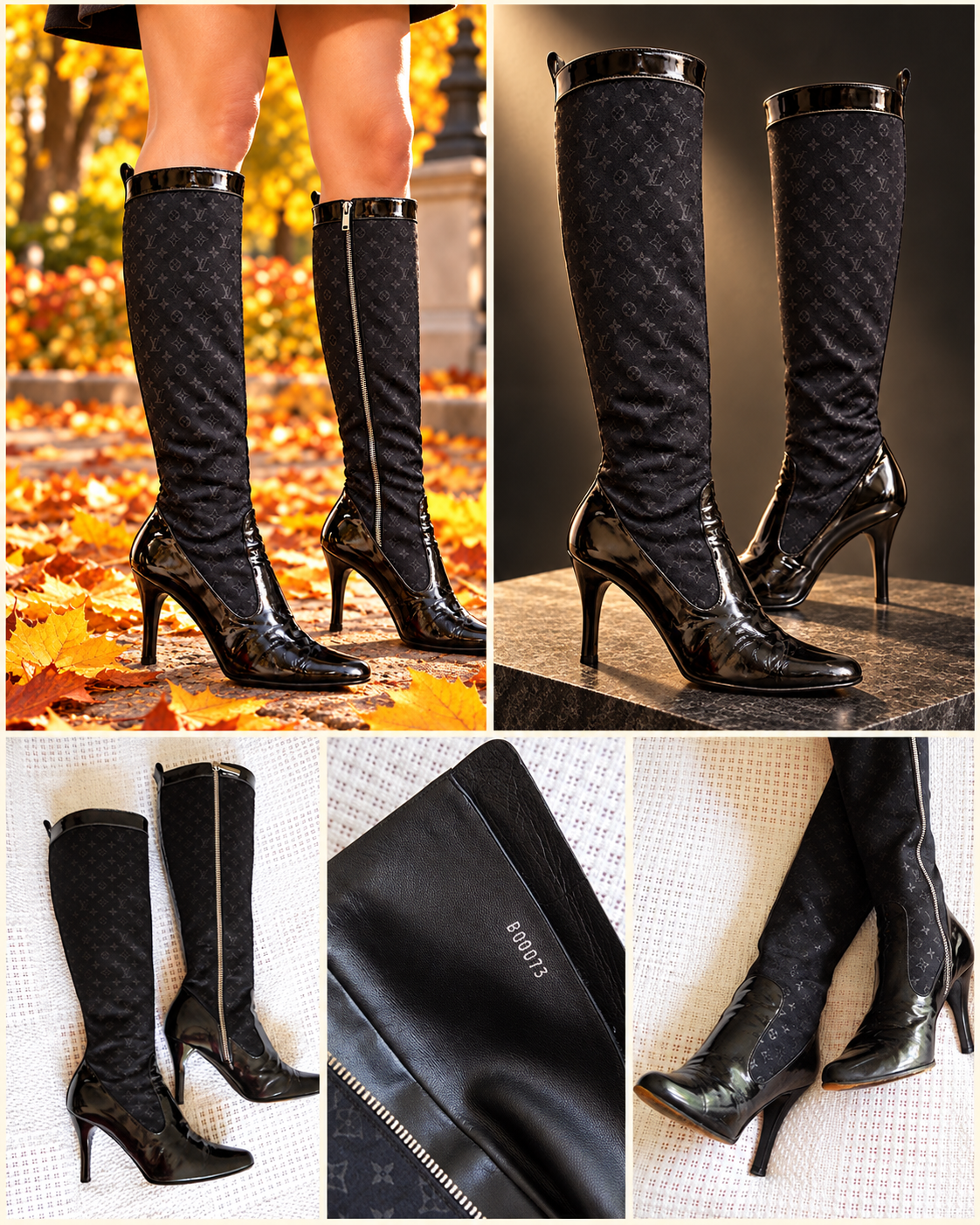Mini Lin Black Monogram High Boots — image 7