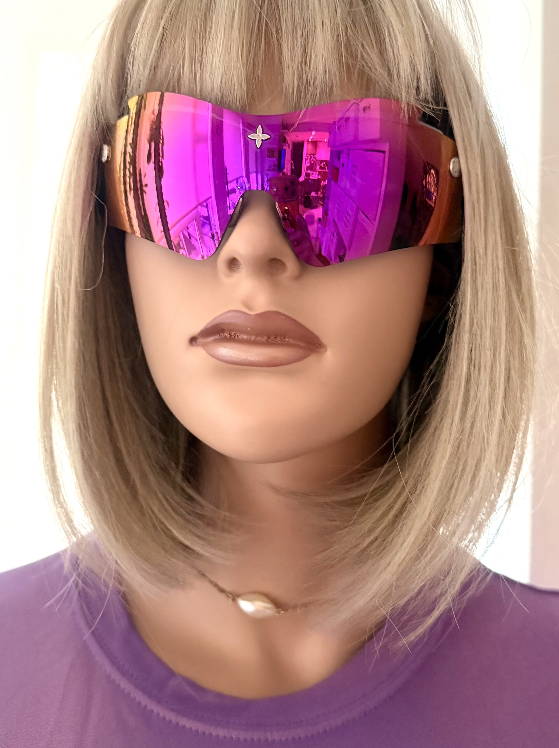 Mirror Mask Hot Pink Chameleon Sunglasses Z2729U — image 6