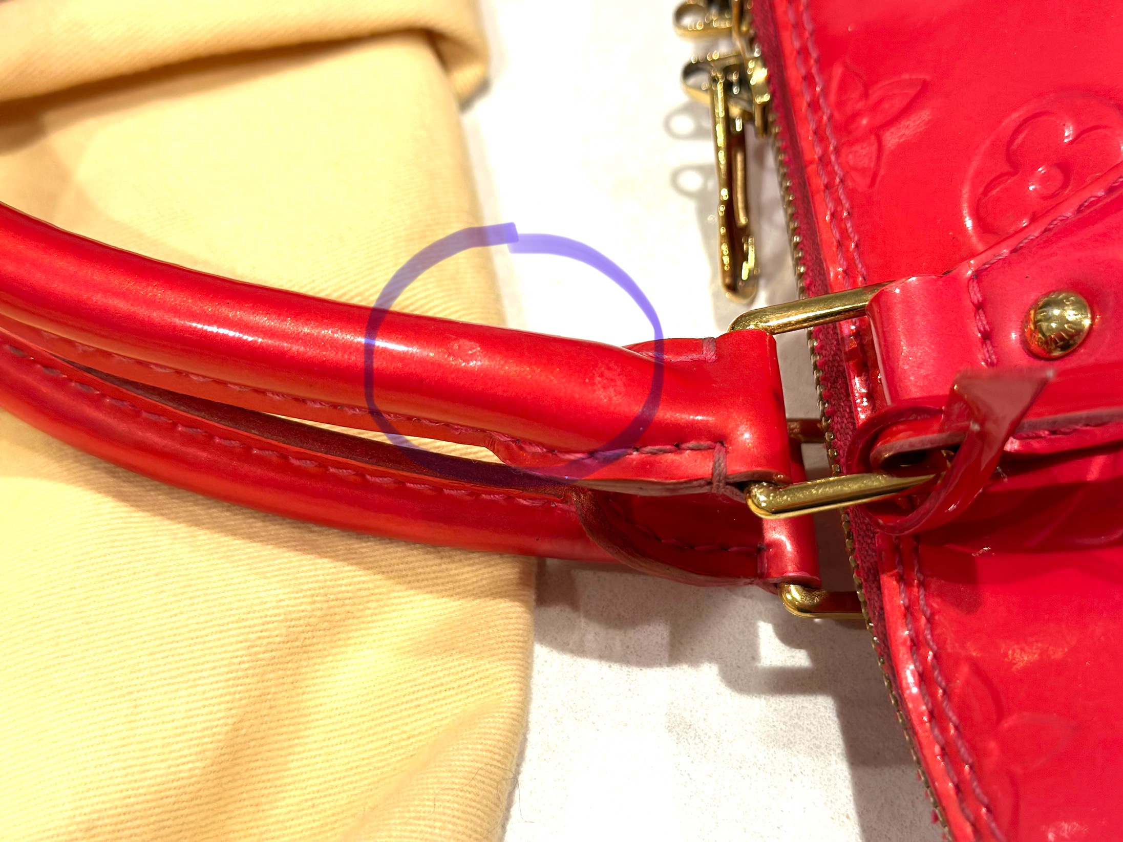 Monogram Alma GM Vernis Rose Grenadine — image 11