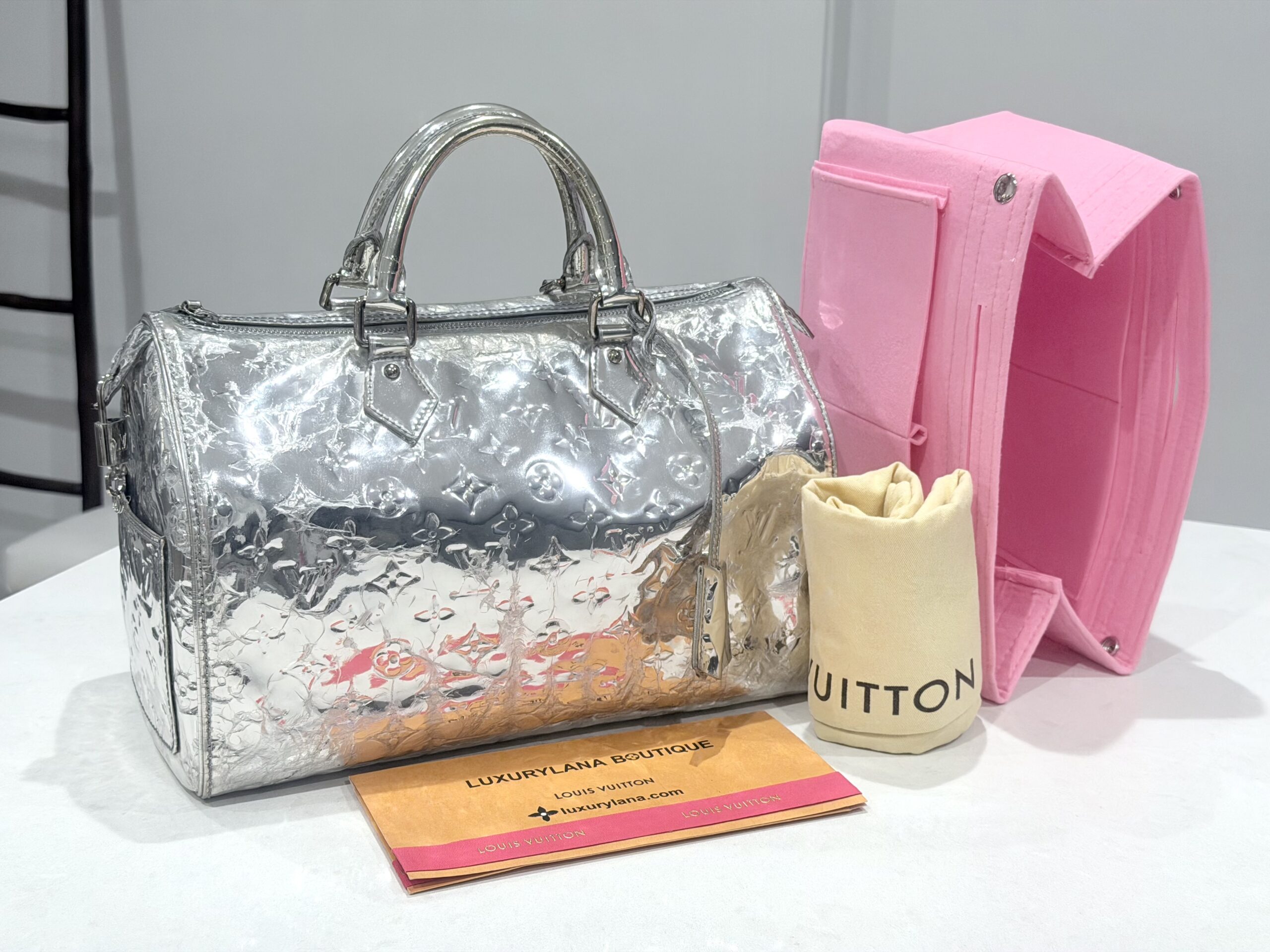 Miroir Monogram Silver Speedy 30 Handbag