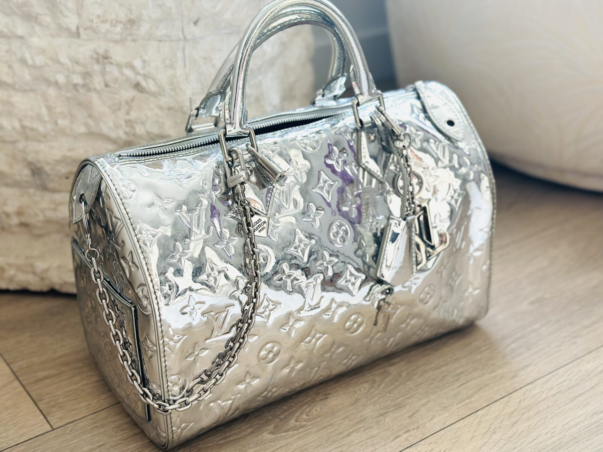 Miroir Monogram Silver Speedy 30 Handbag — image 3