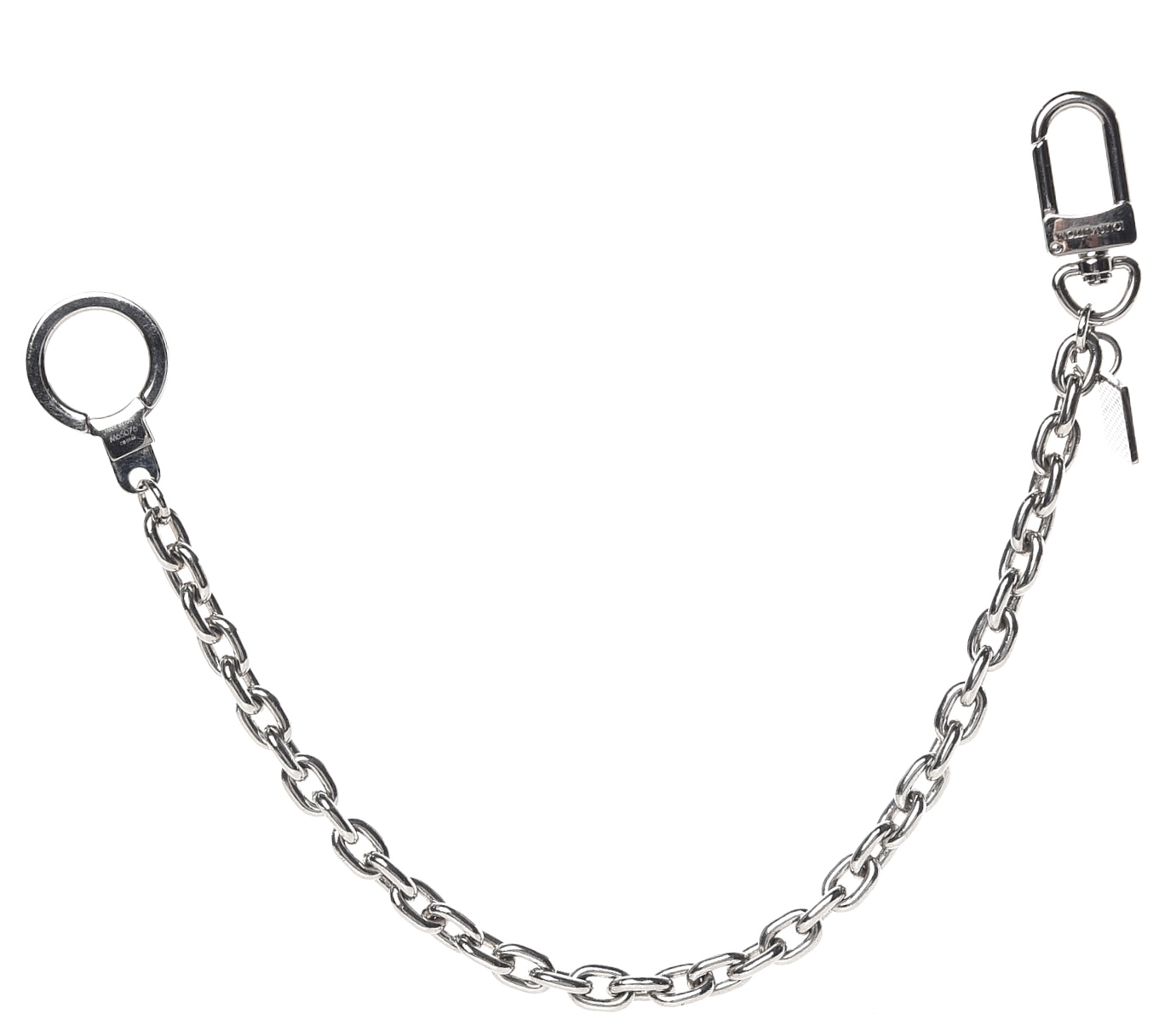 Silver Initial Damier Charm Bolt & Heavy XL Extender Chain & Key Ring — image 3
