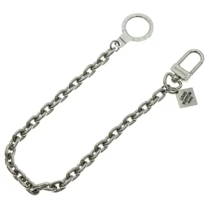 Silver Initial Damier Charm Bolt & Heavy XL Extender Chain & Key Ring — image 7