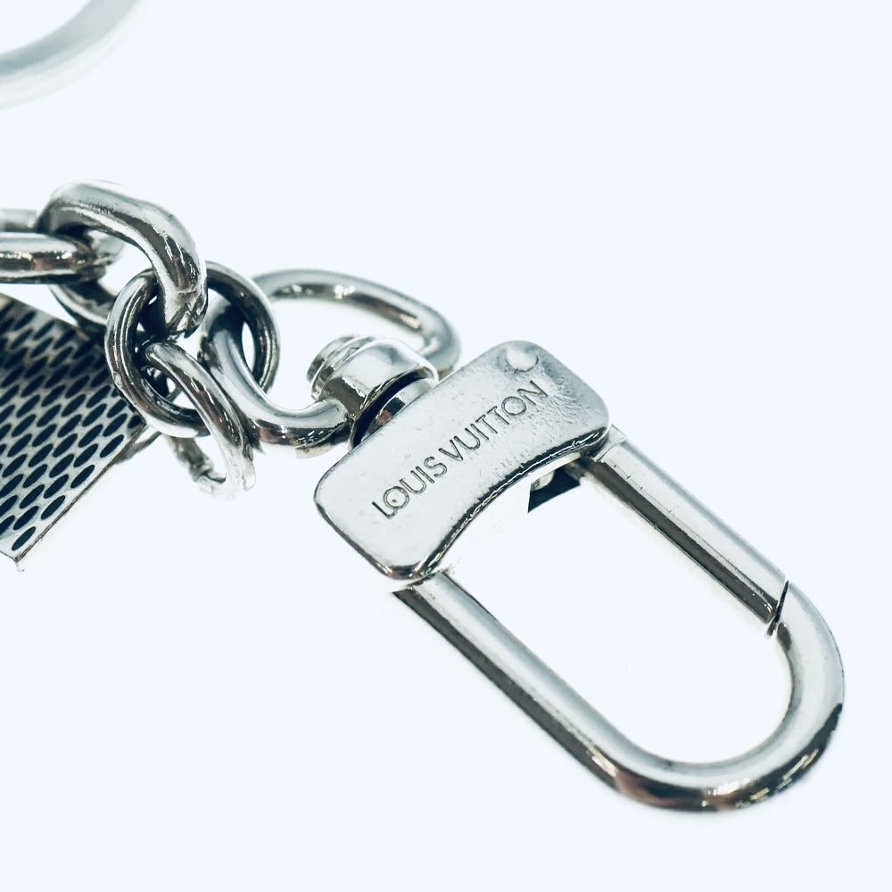 Silver Initial Damier Charm Bolt & Heavy XL Extender Chain & Key Ring — image 8