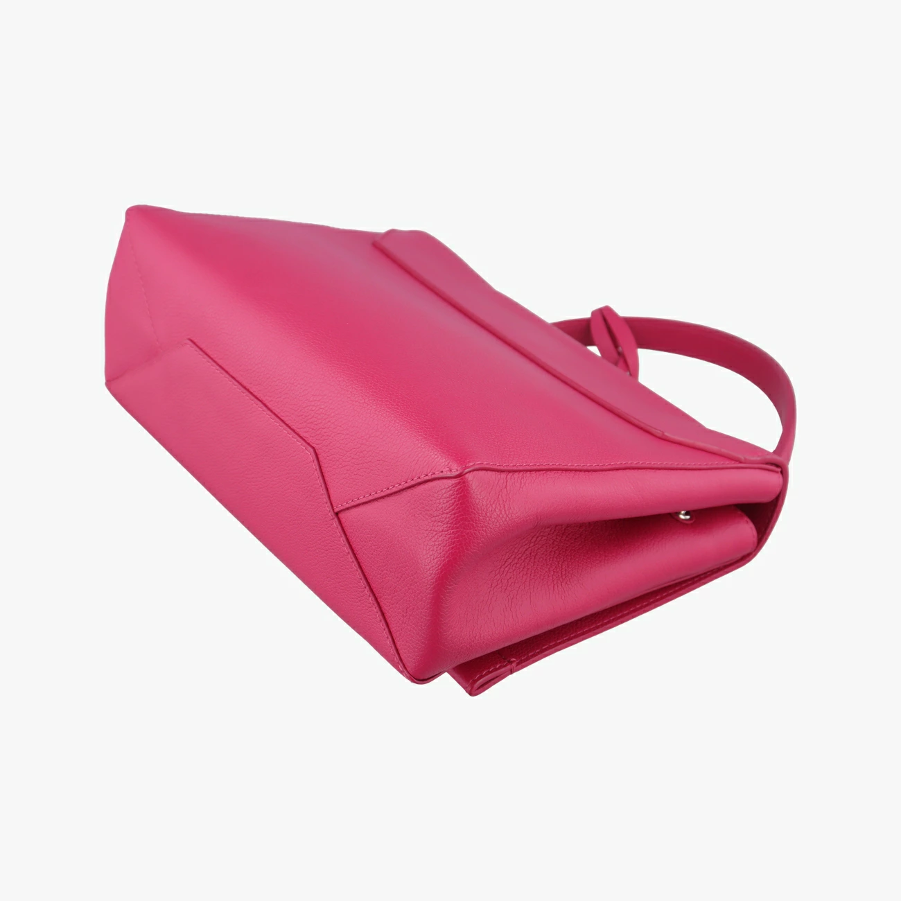 Fuchsia-Pink Dahlia Calfskin Leather LockMe 2 Top Handle — image 8