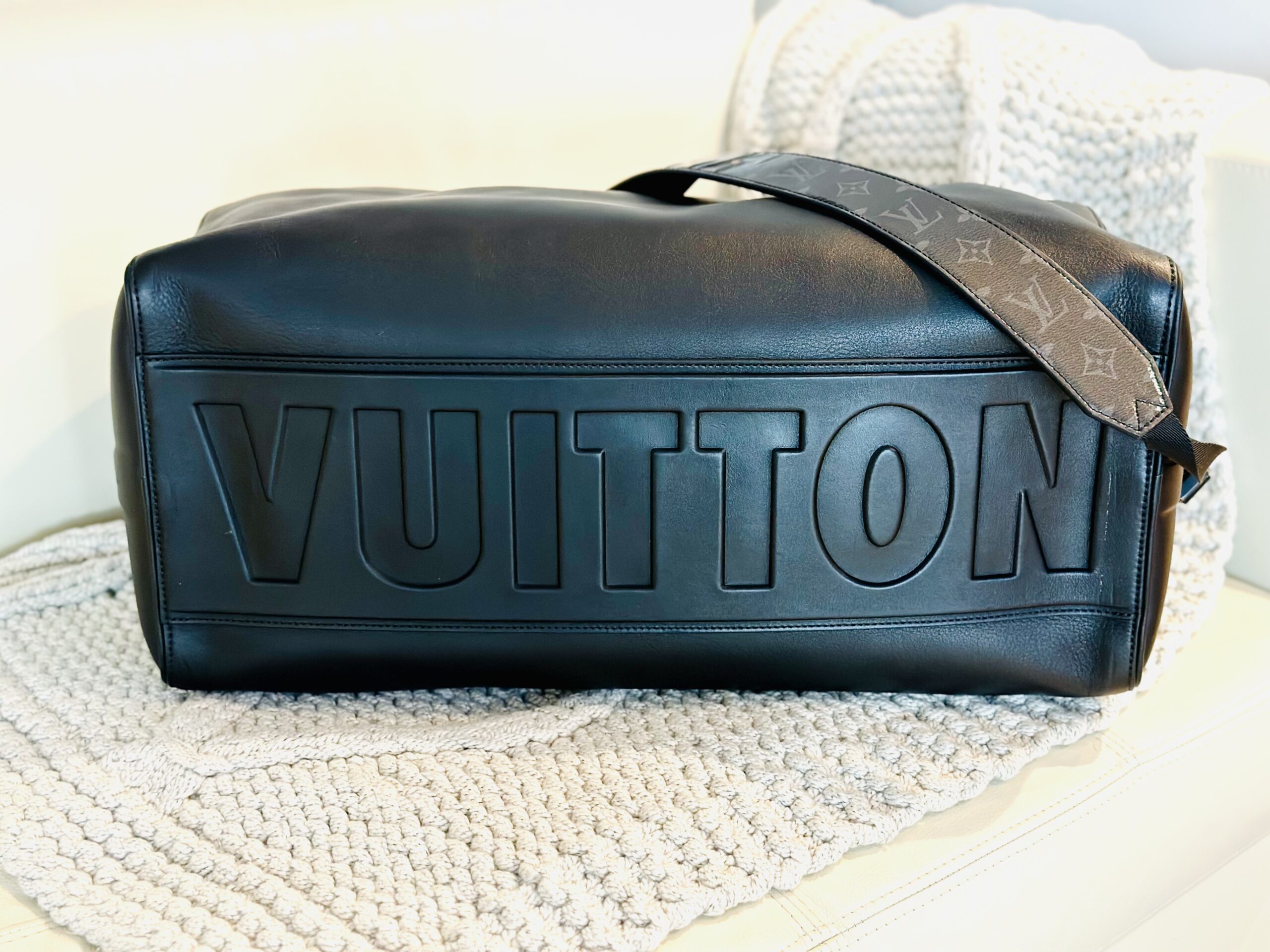 Boston Black Infinity Leather Keepall Bandouliere 50 — image 9