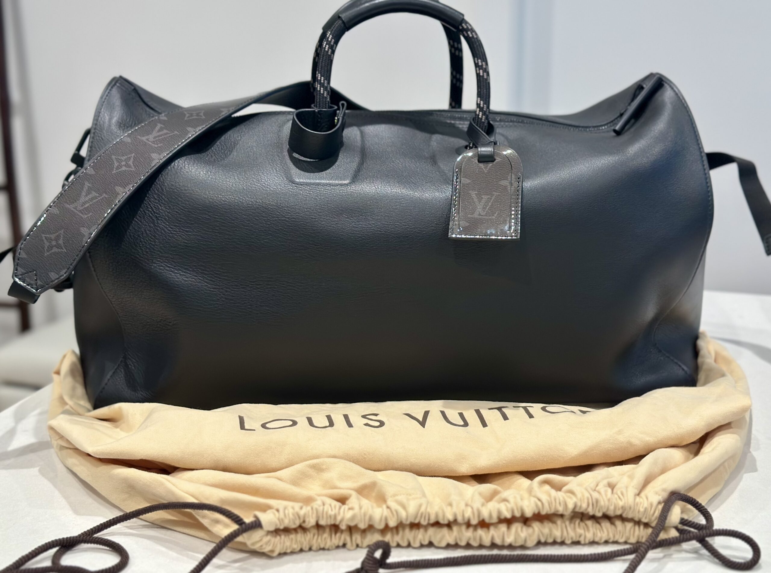 Boston Black Infinity Leather Keepall Bandouliere 50