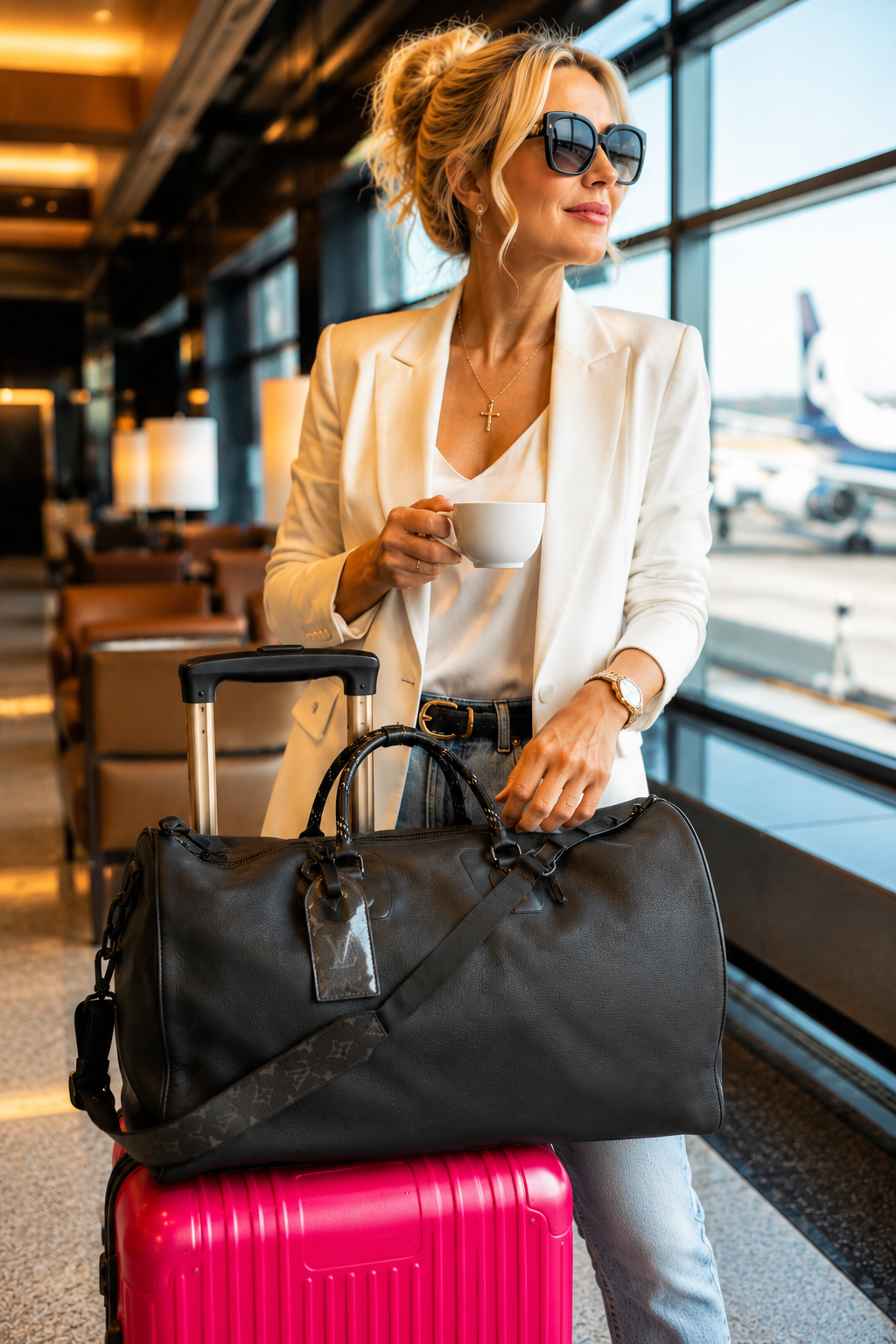 Boston Black Infinity Leather Keepall Bandouliere 50 — image 4