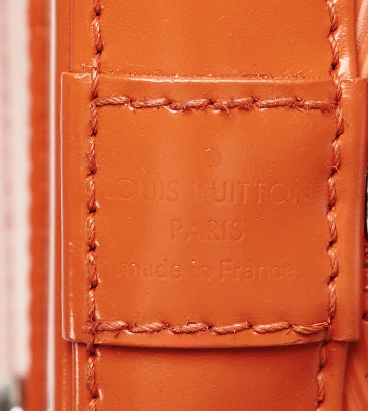 Orange Mandarin Piment Epi Leather Alma PM With Strap — image 12