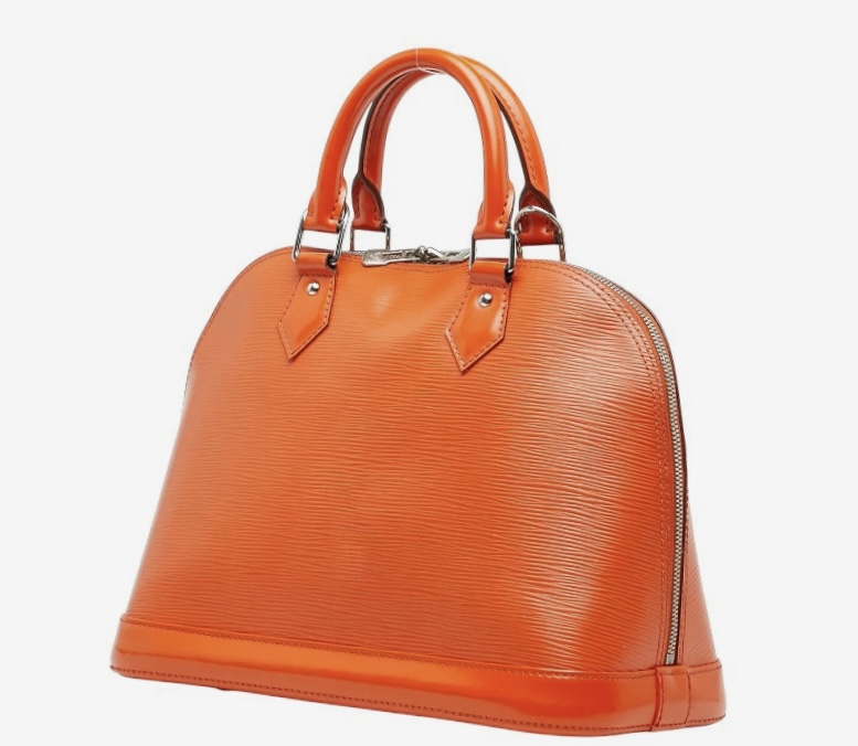 Orange Mandarin Piment Epi Leather Alma PM With Strap — image 5