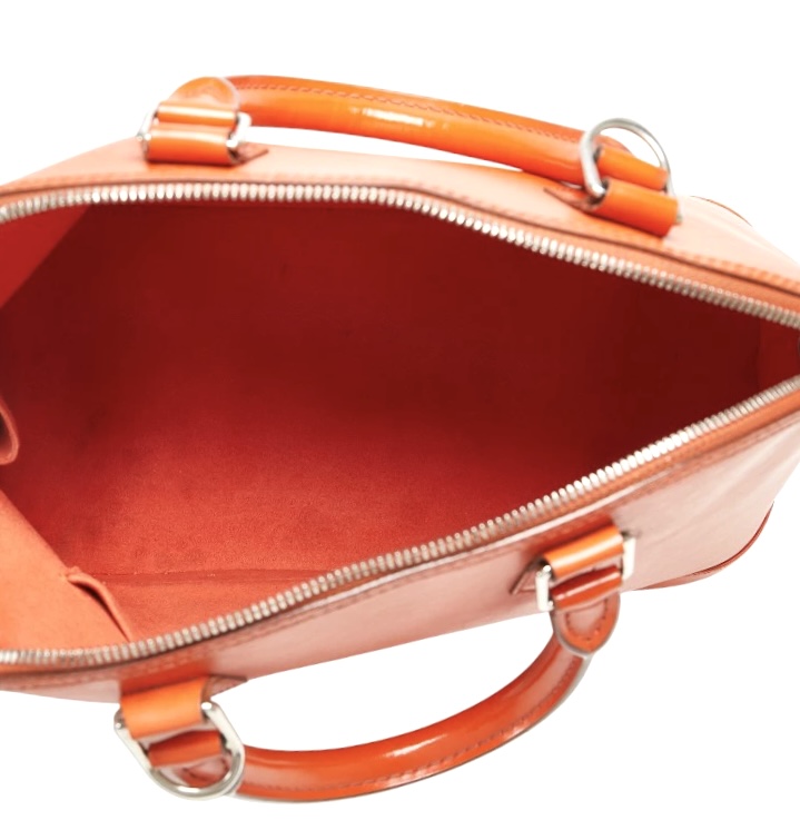 Orange Mandarin Piment Epi Leather Alma PM With Strap — image 10