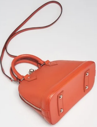 Orange Mandarin Piment Epi Leather Alma PM With Strap — image 7